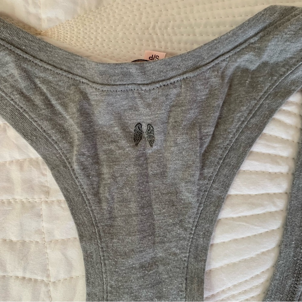 Victoria's Secret Workout Gray T-back Tank Top - Picture 5 of 7